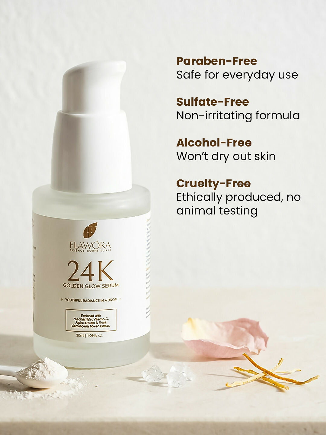 Flawora 24k Golden Glow Face Serum