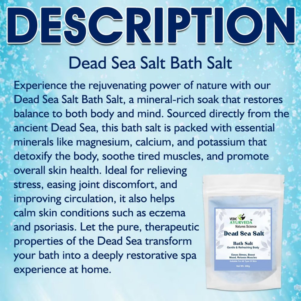 VedicAyurveda Dead Sea Salt and Mogra Bath Salt