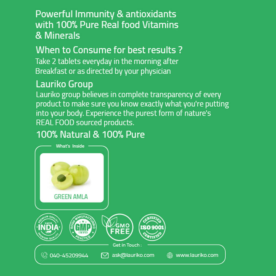 Laurik Plant Based Vitamin C With Zinc Supplements Tablets For Men & Women | Maintain Energy Levels & Boost Immunity