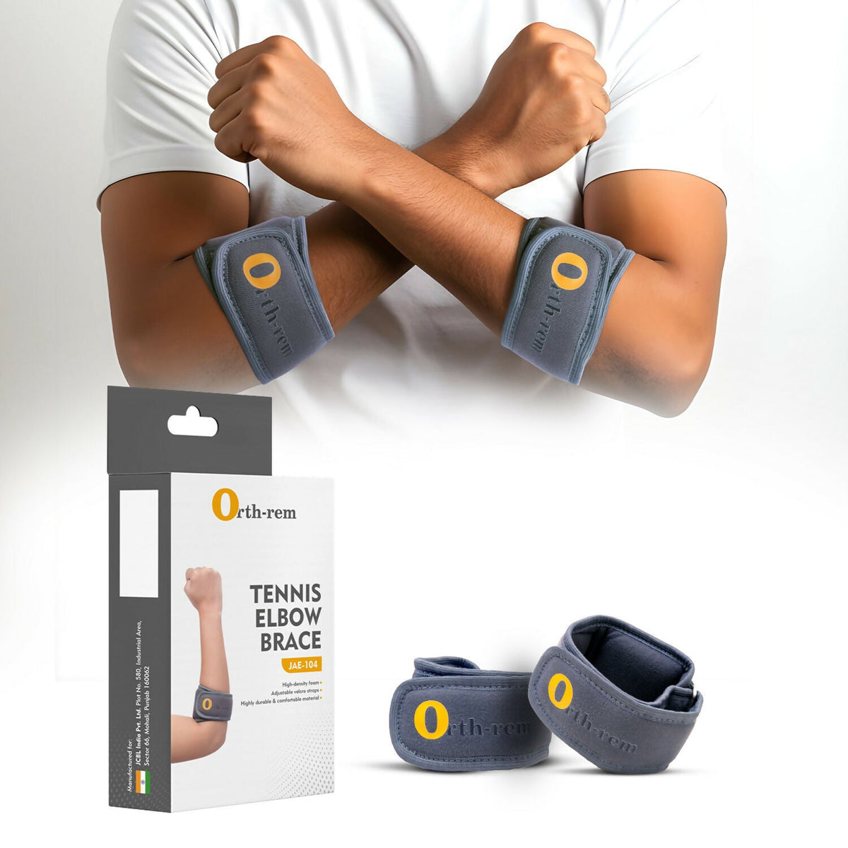 Orth-rem Tennis Elbow Support Brace Strap For Men & Women