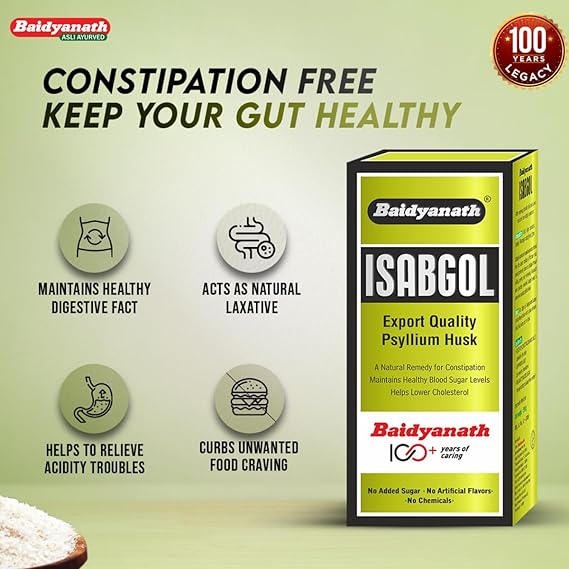 Baidyanath Psyllium Husk Powder (Isabgol)- 200gm