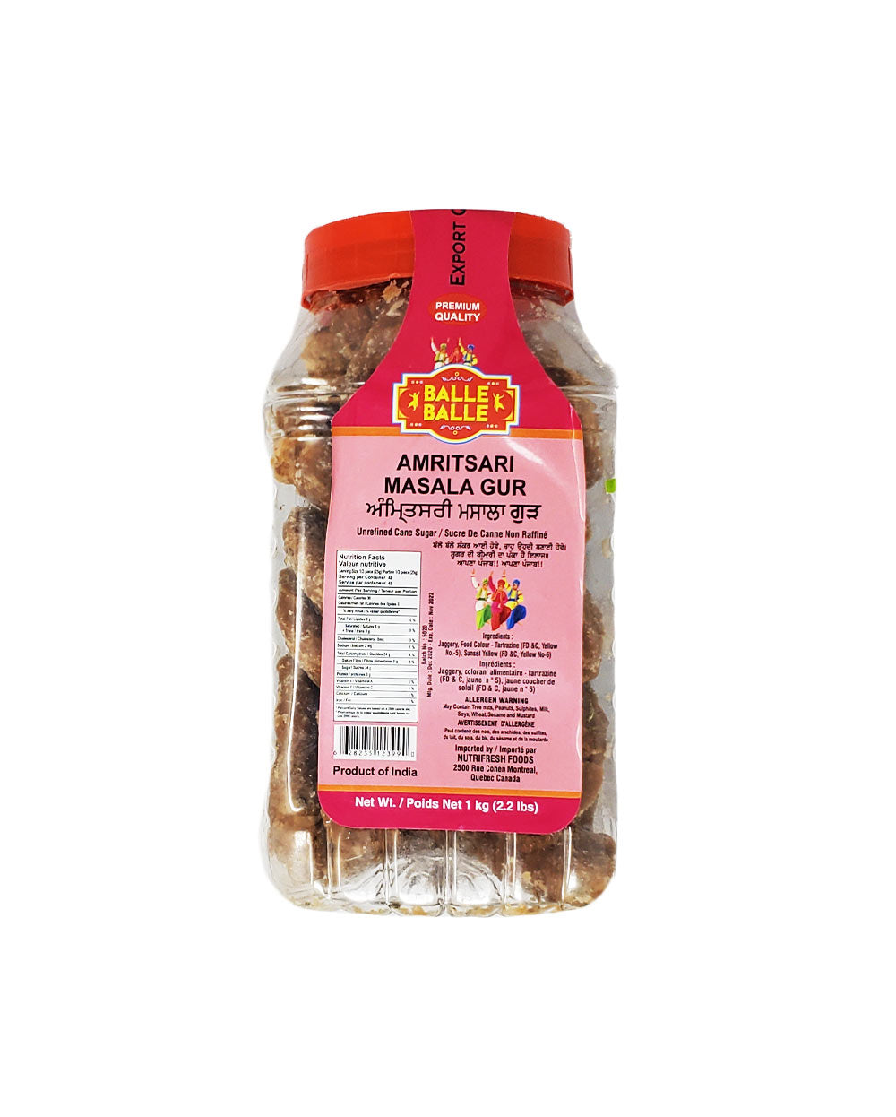 Balle balle Amritsari masala gur 1kg(2.2lb)