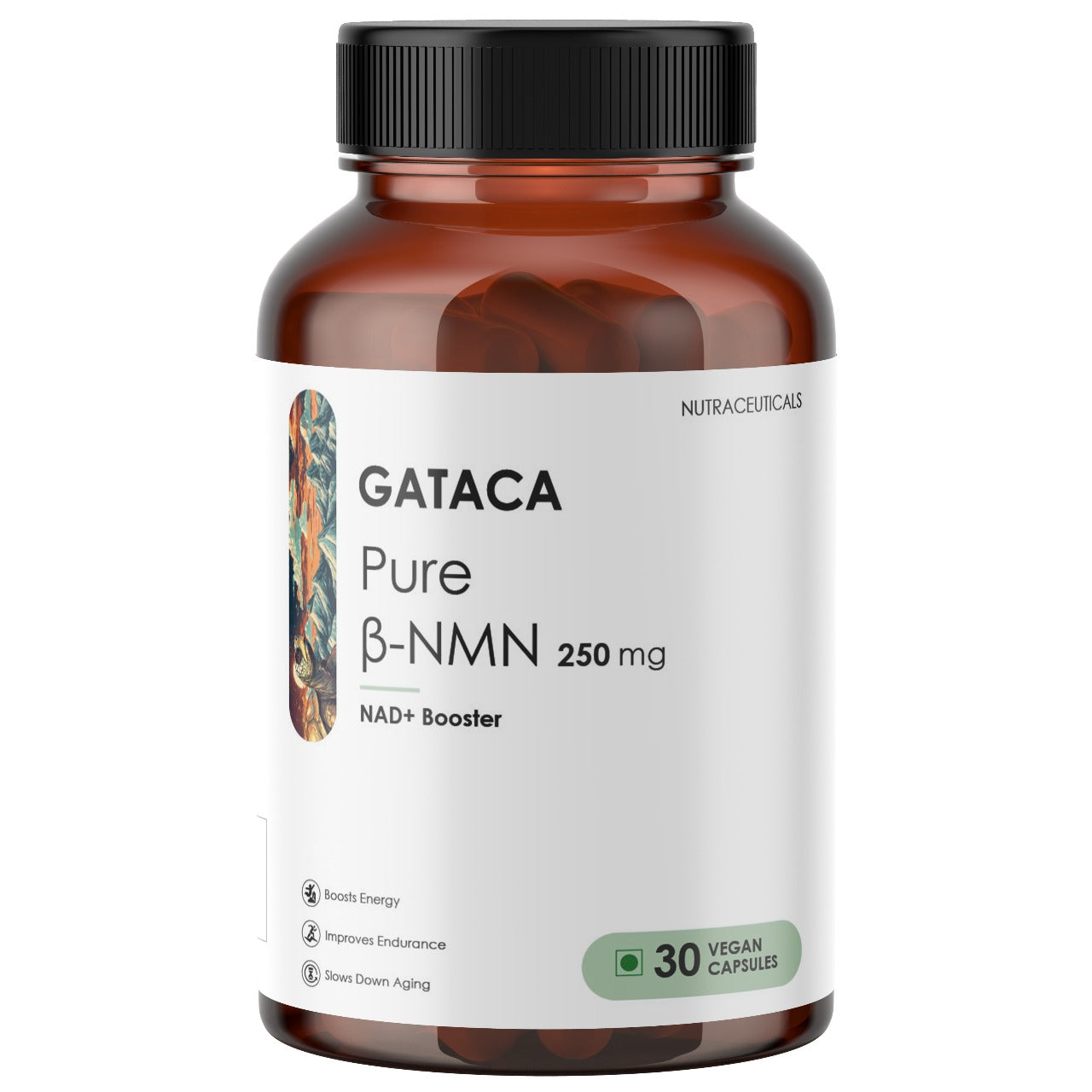 GATACA Pure β-NMN - 250 mg Capsules, Backed by 21 Patents