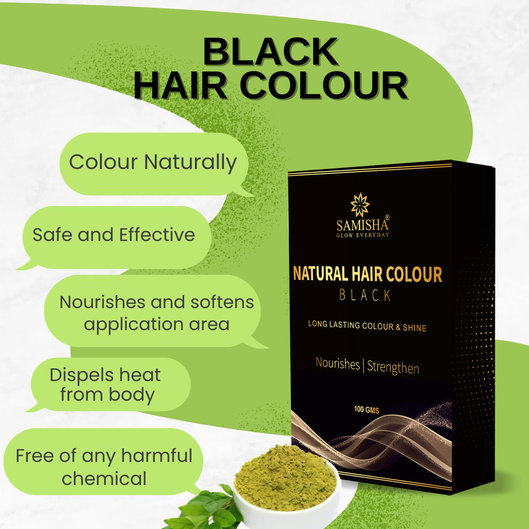 Samisha Black Hair Colour Powder – Original & Organic Natural Black