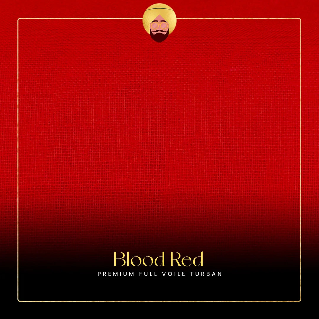 Blood Red | Premium Full Voile Turban
