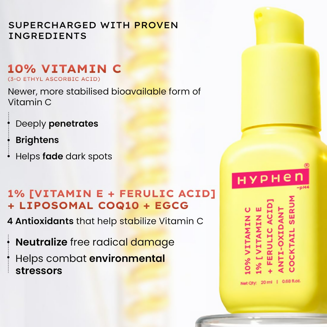 Hyphen By Kriti Sanon 10% Vitamin C, 1% Vitamin E & Ferulic Acid Serum