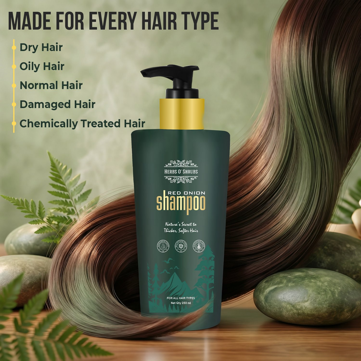 HerbsO’Shrubs Onion Strength & Shine Shampoo