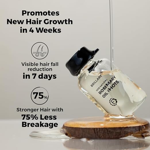 Brillare 20% Rosemary Oil Shots For Rapid Hair Growth 8 bottles