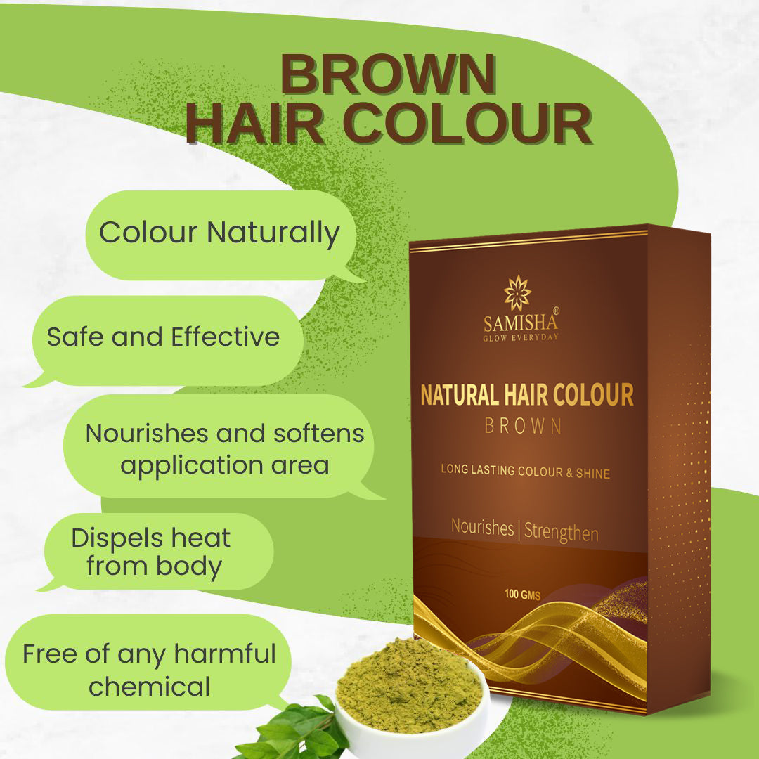 Samisha Brown Hair Colour Powder – Original & Organic Natural Brown