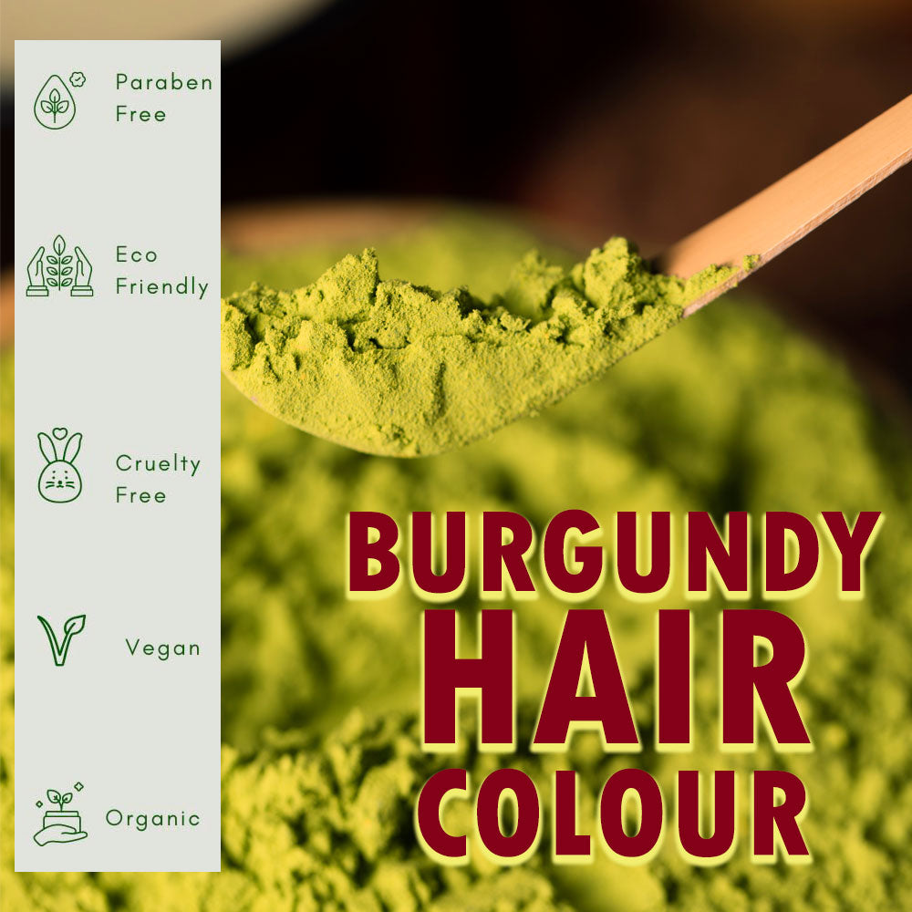 Samisha Burgundy Hair Colour Powder – Original & Organic Reddish Brown