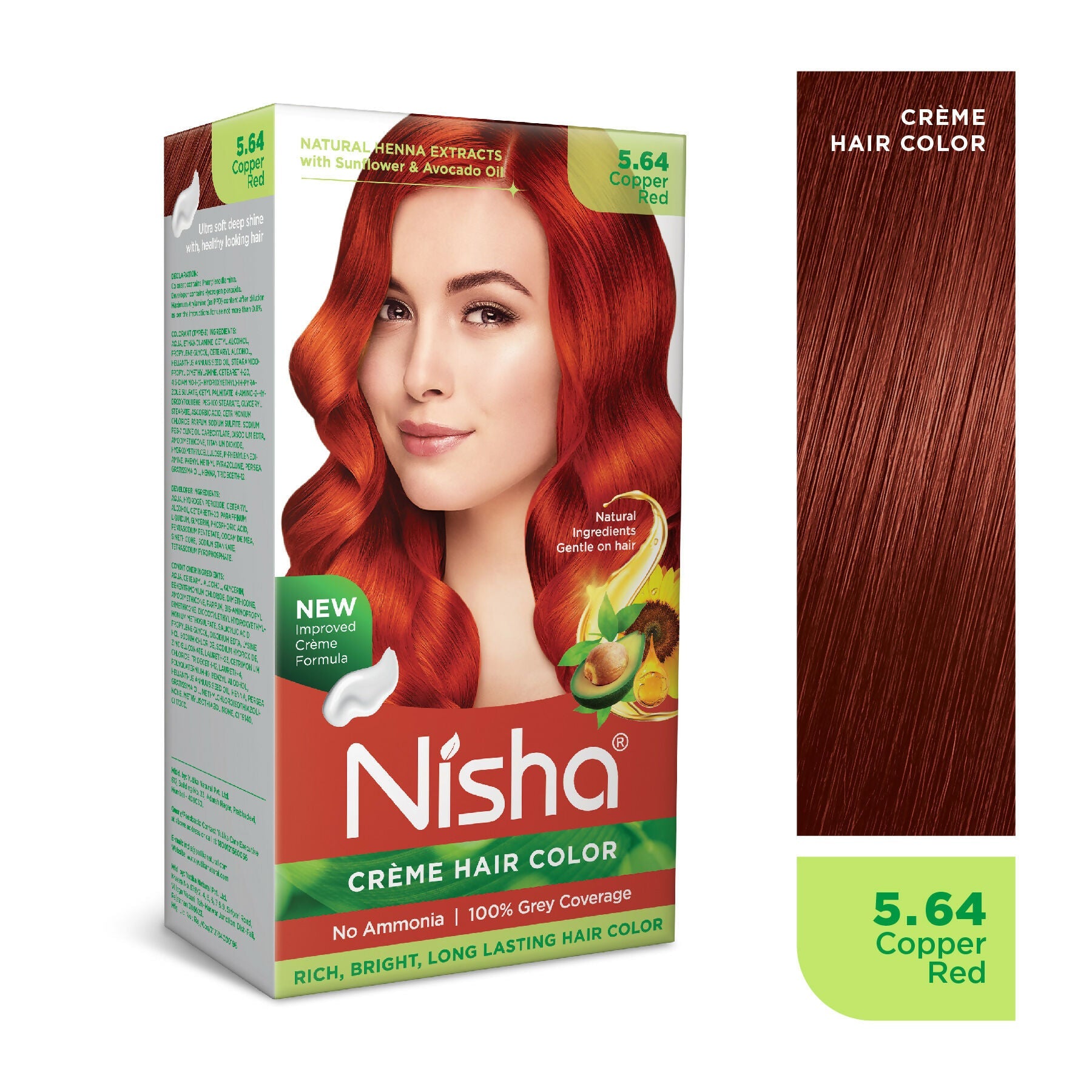 Nisha Creme Hair Color for Women - Copper Red