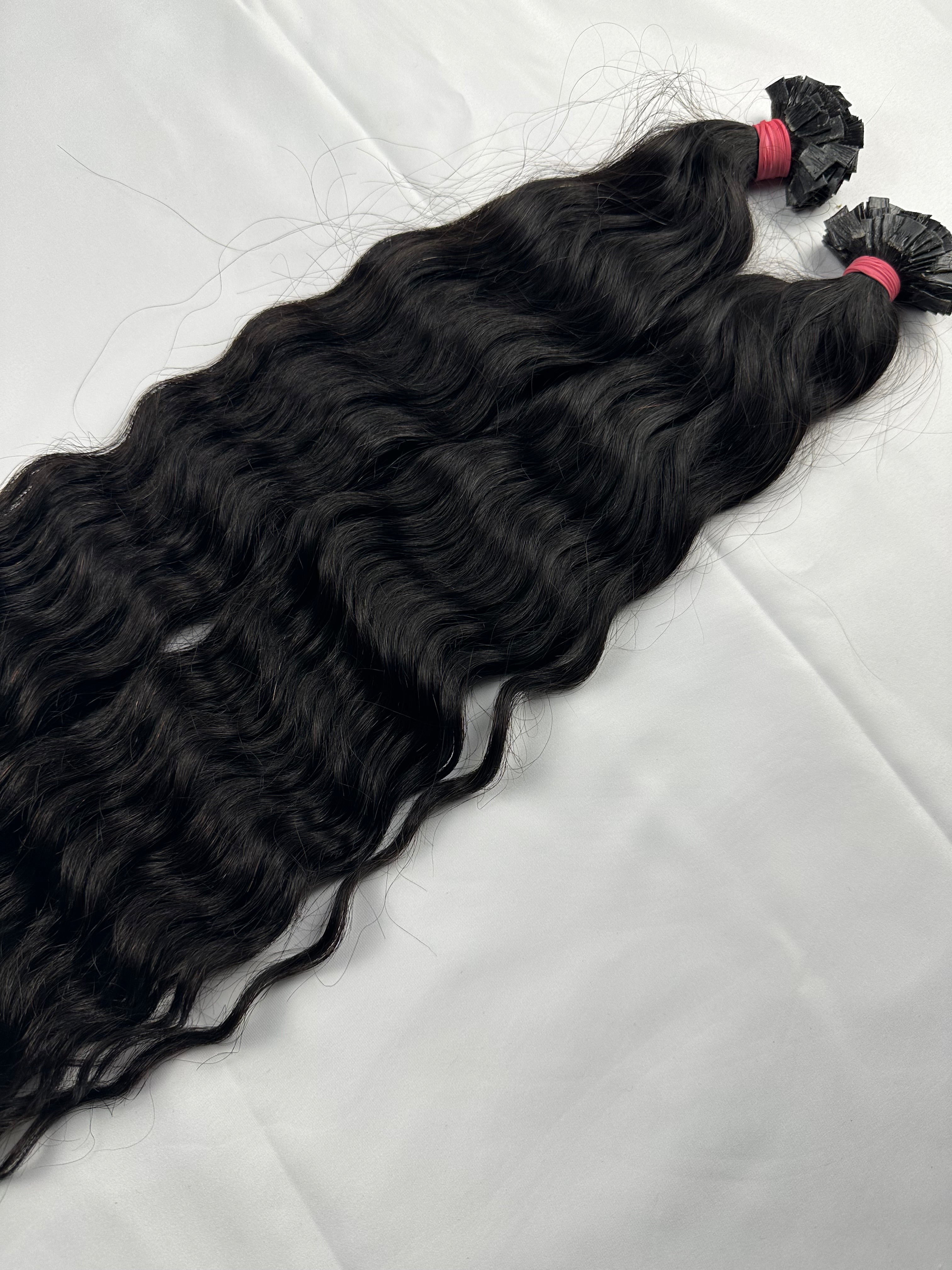 Loose Curly Flat Hair | Virgin I Tip Hair | Gaurash Beauty Supply