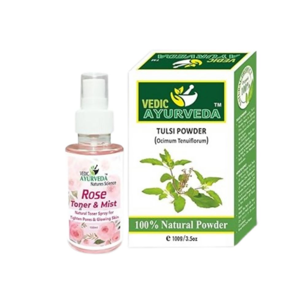 VedicAyurveda Tulsi Powder with Rose Water