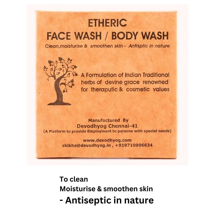 Etheric Herbal Face & Body Wash Powder – Natural Anti Acne & Skin Brightening Care