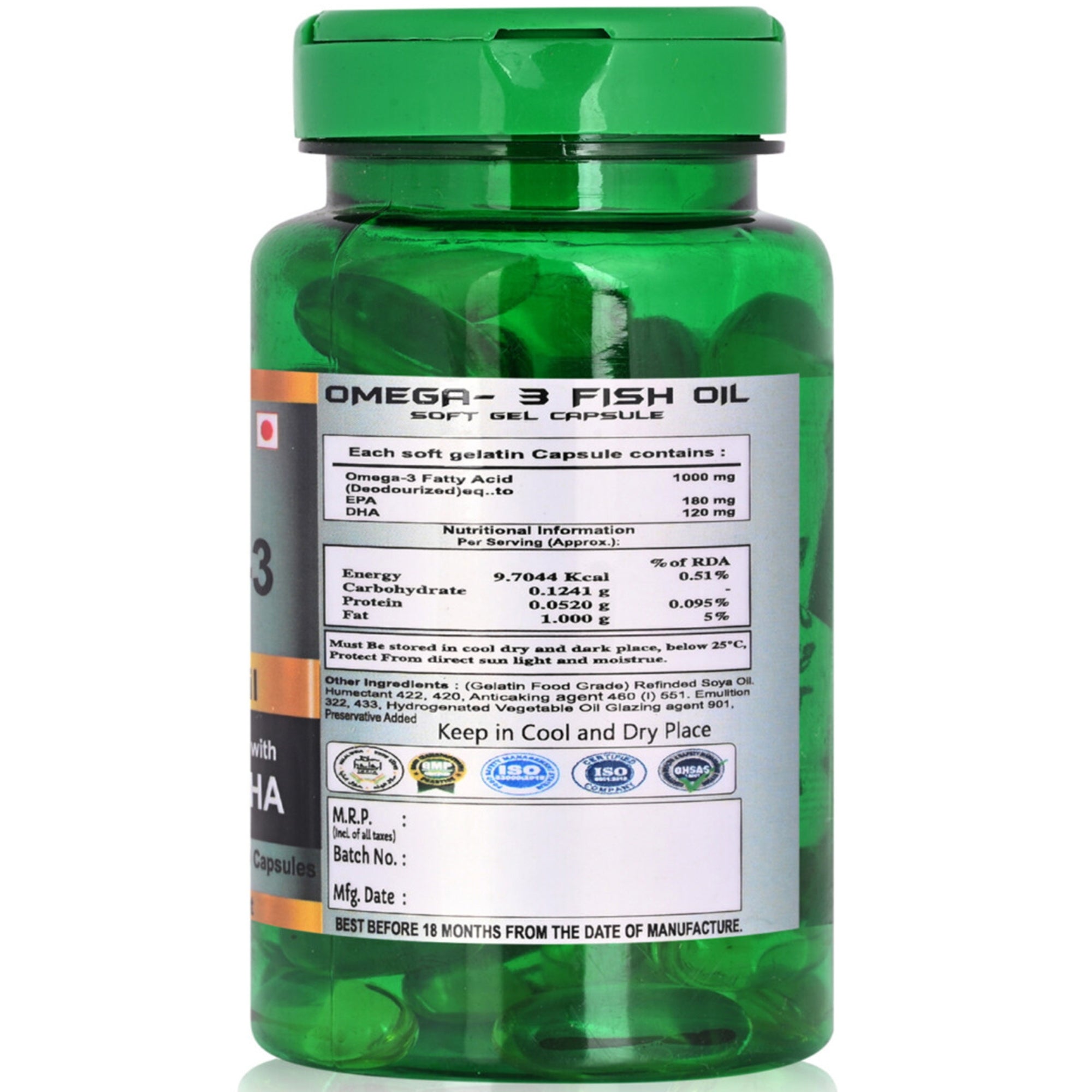 Cipzer Omega 3 Fish Oil Softgel Capsules