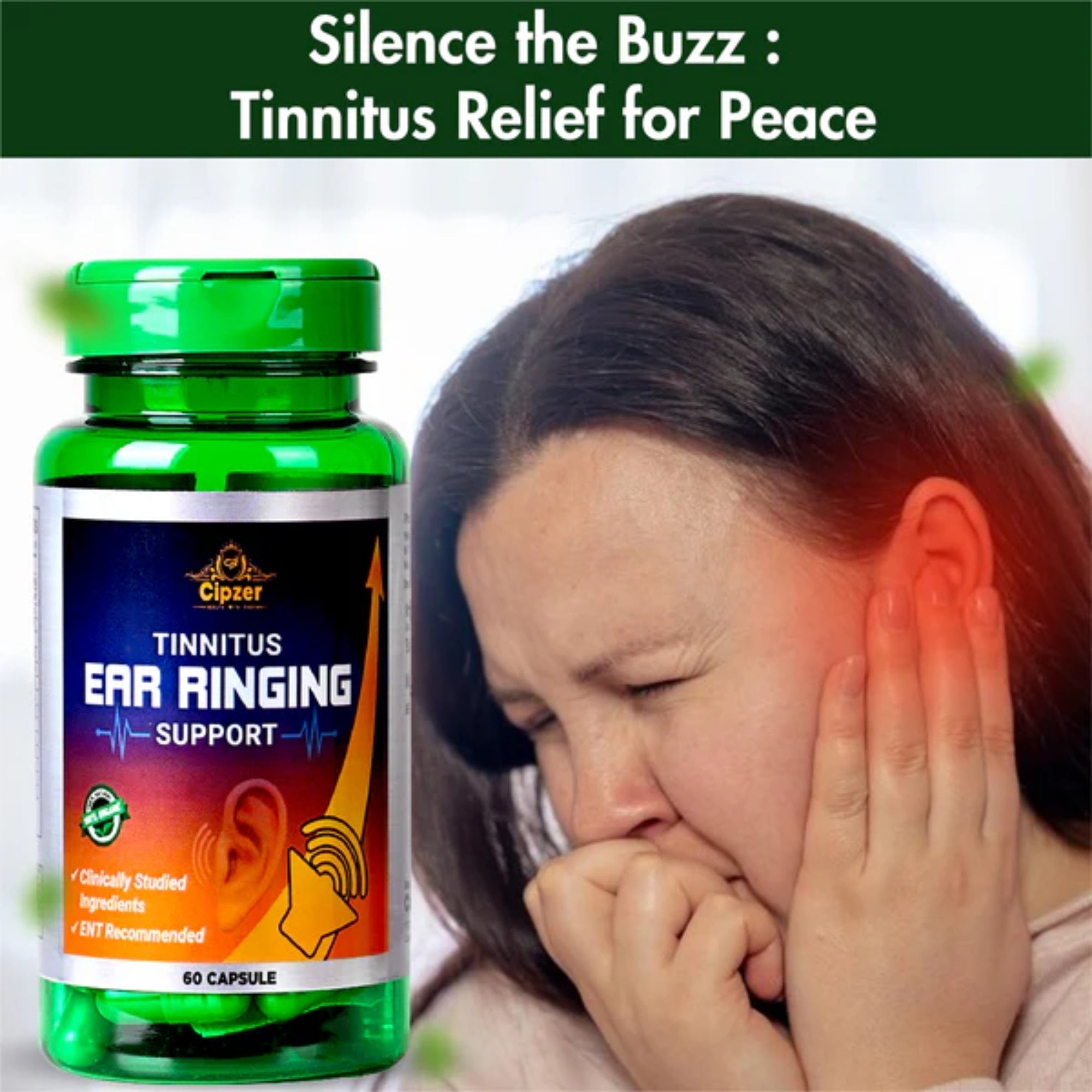 Cipzer Tinnitus Ear Ringing Support Capsules