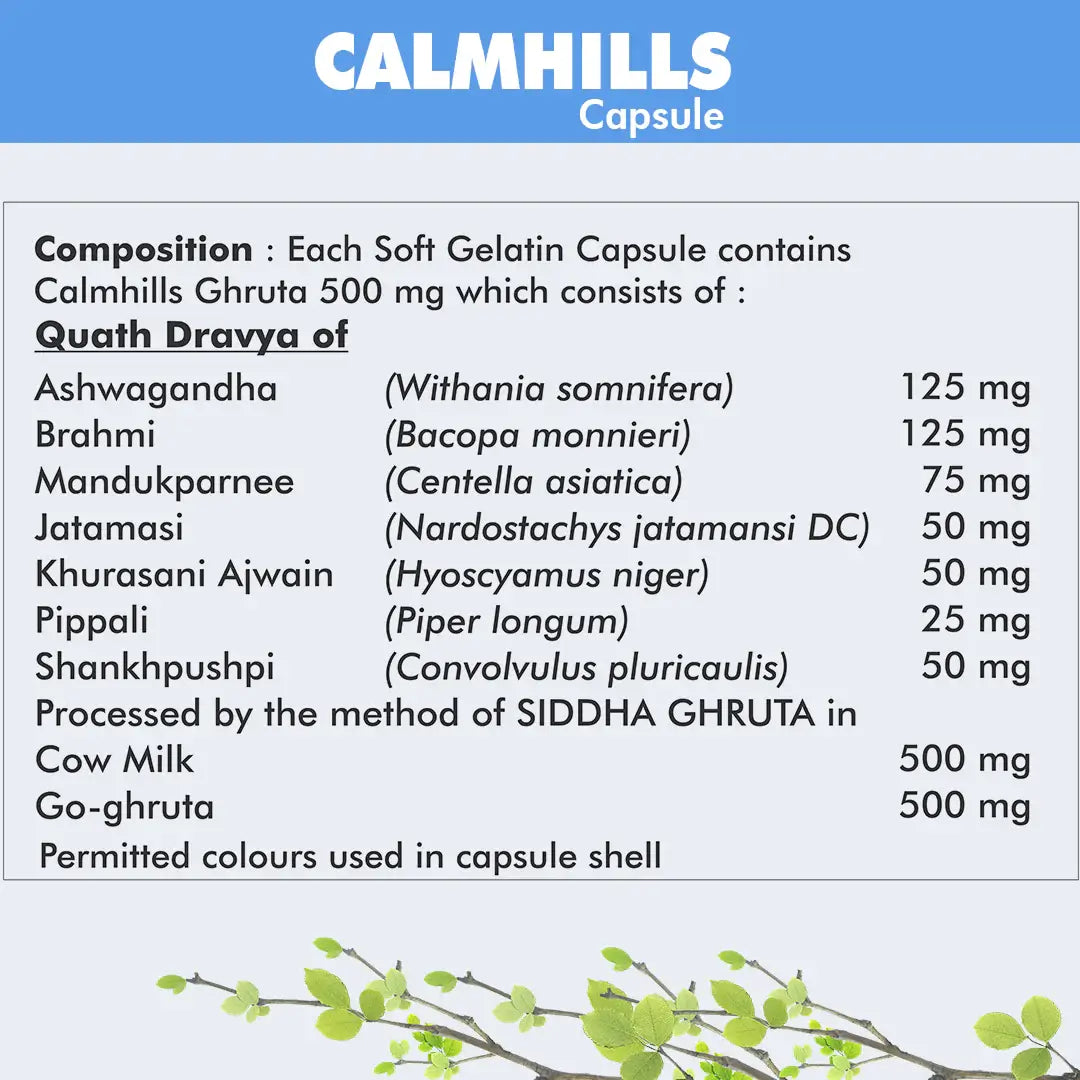 Herbal Hills Ayurveda Calmhills Capsules