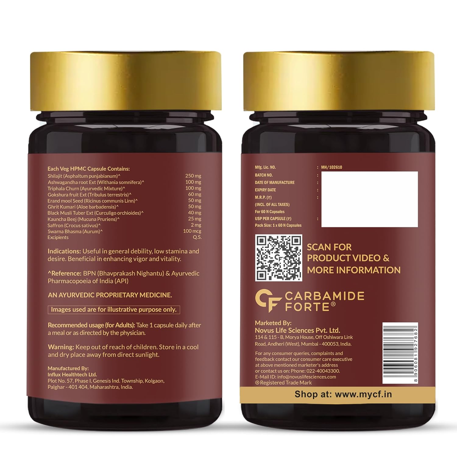 Carbamide Forte Shilajit Gold Capsules For Women