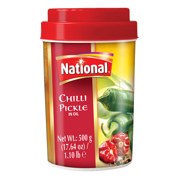 National Green Chilli Pickle 500g