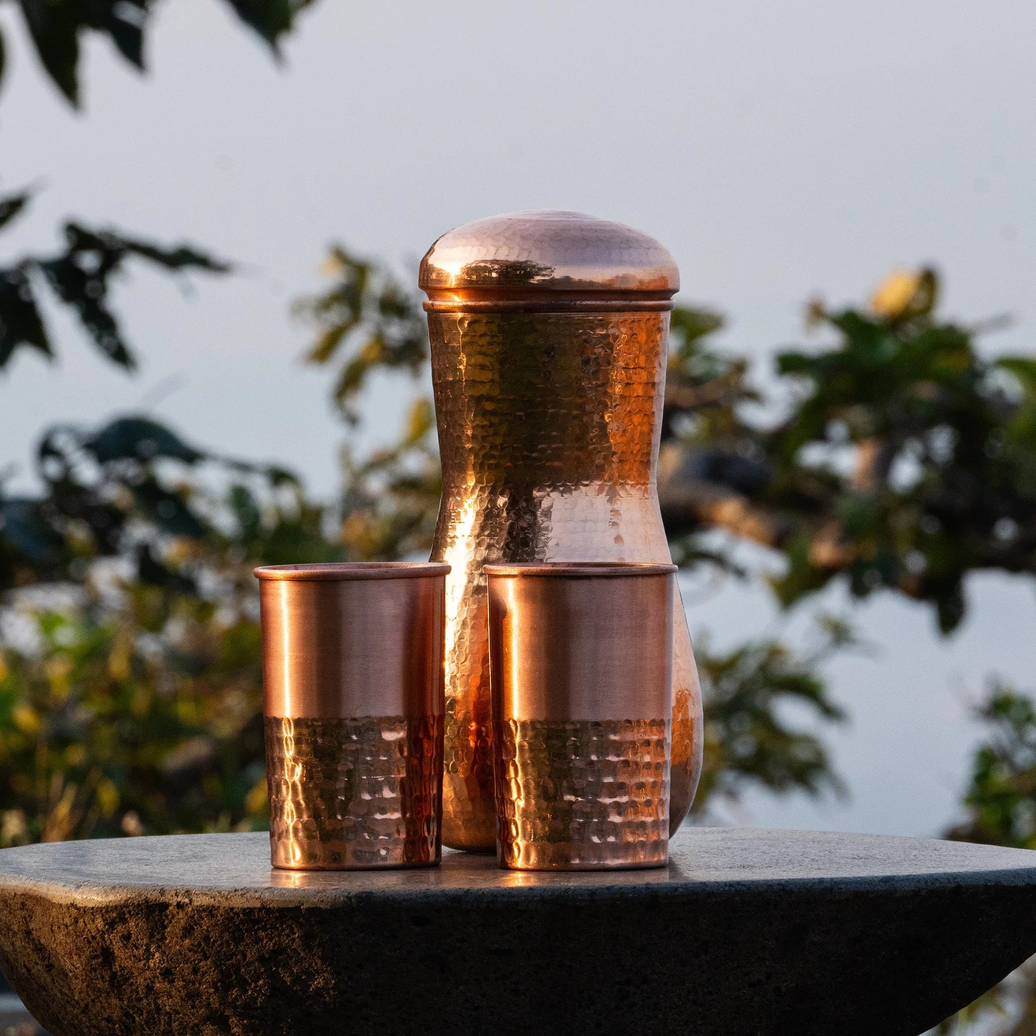 Health Smith Pure Copper Marina Jar Vintage for Water | Copper Utensil for Water