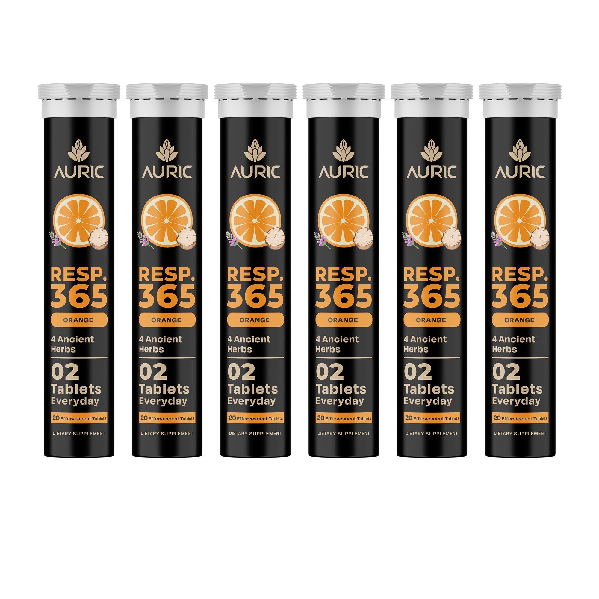 Auric Resp365 Tablets - Orange Flavour