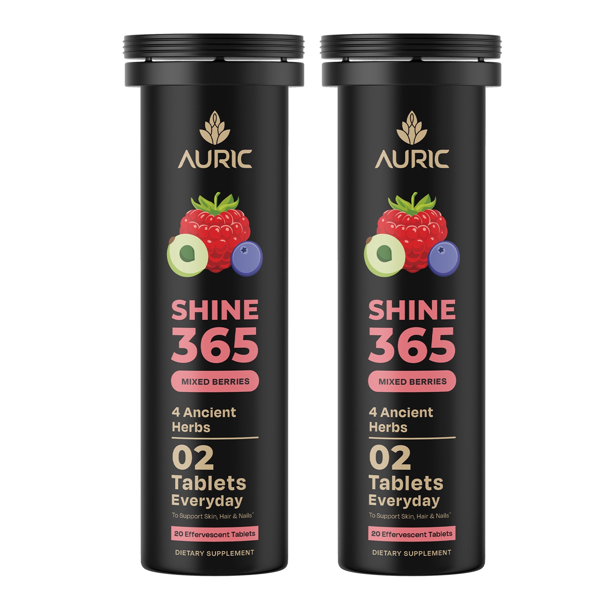 Auric Shine 365 Effervescent Tablets | Mixed Berries Flavour