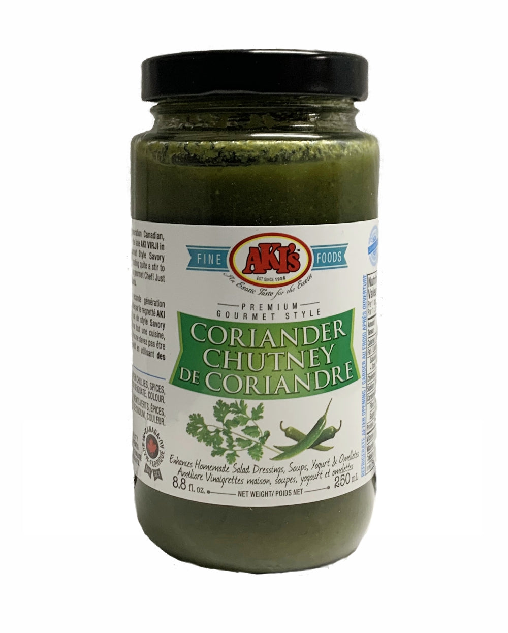 Aki's Coriander Chutney 250ml