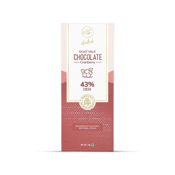 Aadvik Goat Milk Chocolate | Cranberry | 70g
