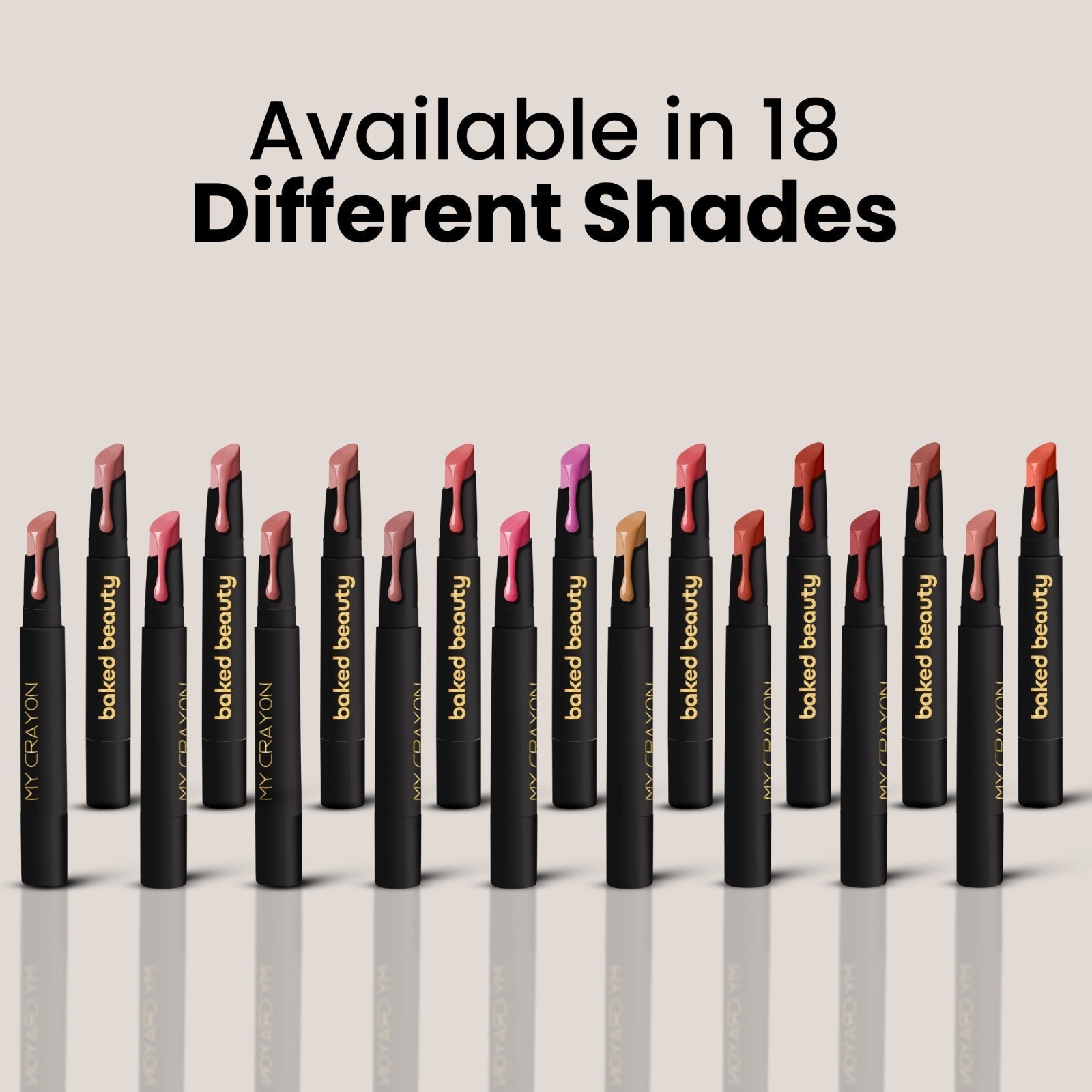 Baked Beauty My Crayon Cutting Chai Matte Lip Cream Lipsticks (Set of 3)