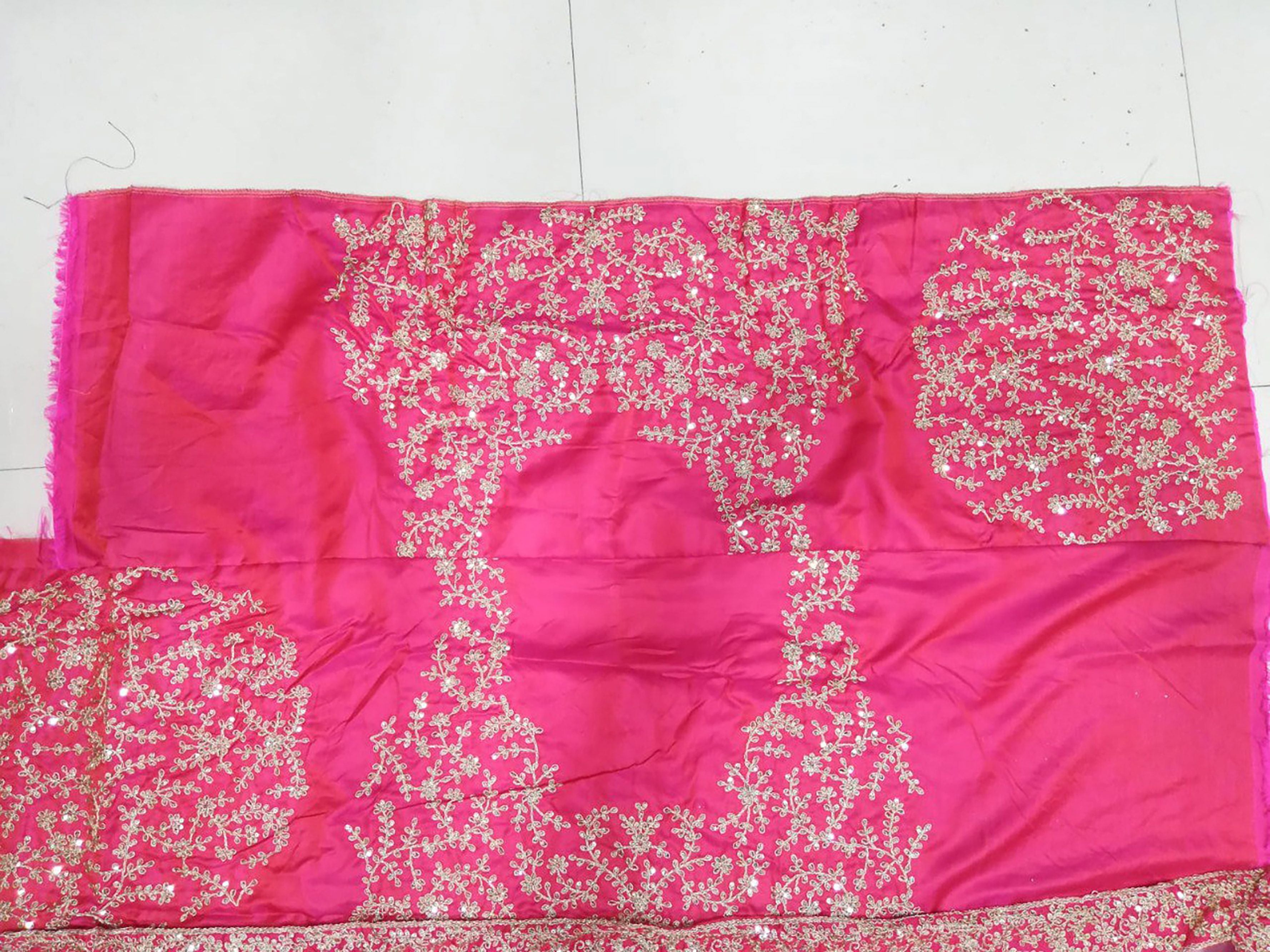 Aastha fashion off pink Lehenga Choli with two tone tafeta satin silk fabric blouse fabric