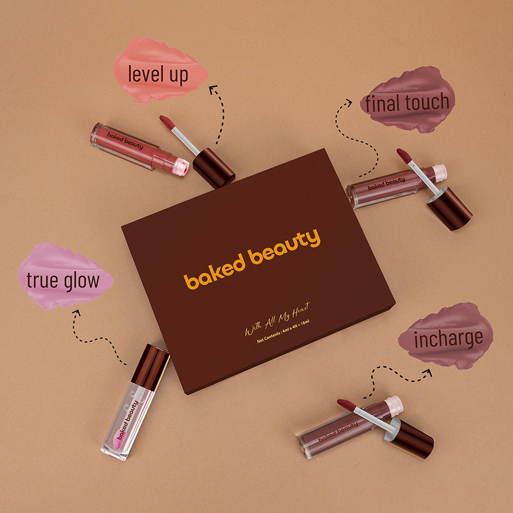 Baked Beauty Baked Beauty Four Ever Yours Liquid Lipstick Giftset For Women (4mlx4)