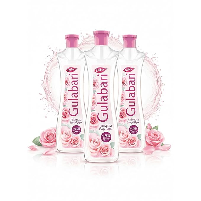 Dabur Gulabari Premium Rose Water with No Paraben for Cleansing and Toning
