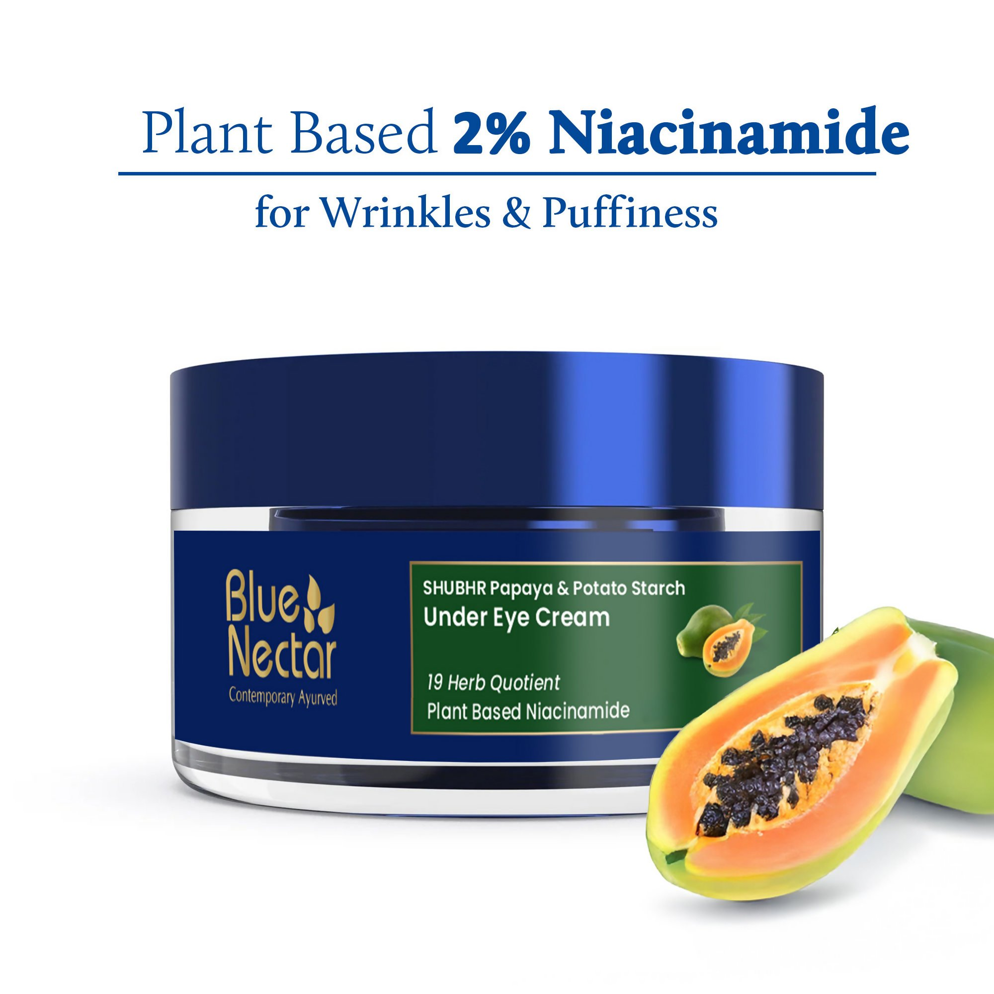 Blue Nectar Under Eye Cream For Dark Circles Natural Niacinamide