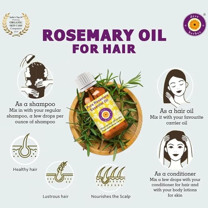 Deve Herbes Rosemary Essential oil (Rosmarinus officinalis)