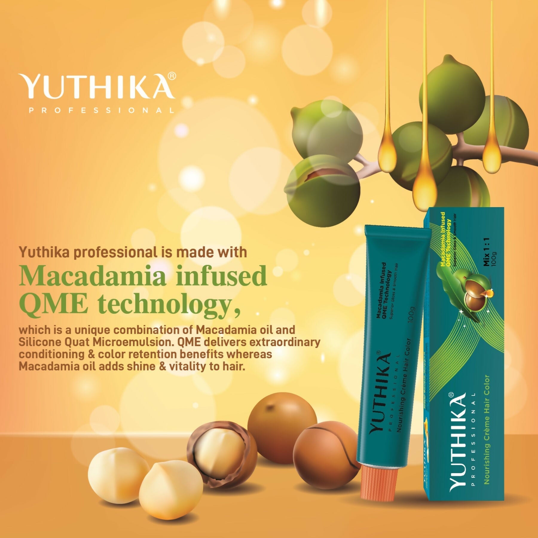 Yuthika Professional Creme Hair Colour - Brown