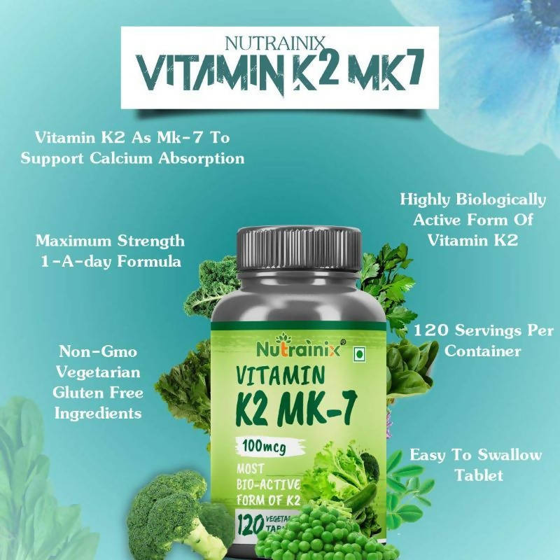 Nutrainix Vitamin K2 MK-7 55mcg Tablets