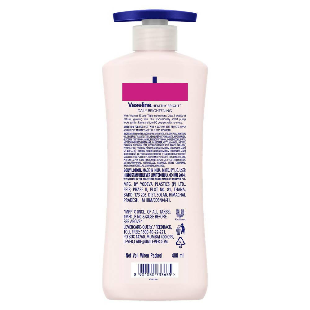 Vaseline Healthy Bright Daily Brightening Body Lotion (400 ml)