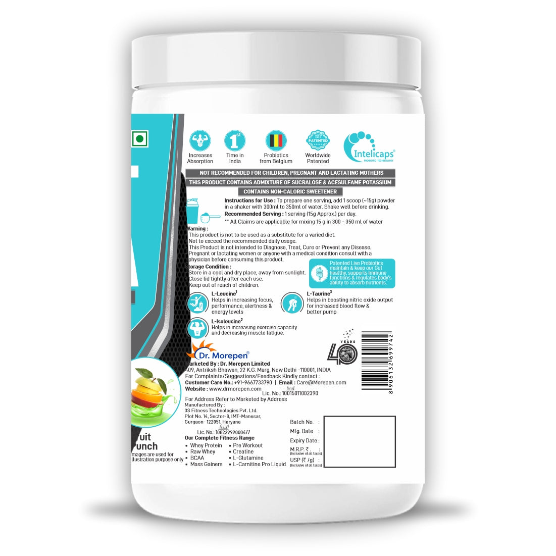 Dr Morpen Eaa+Bcaa Fruit Punch