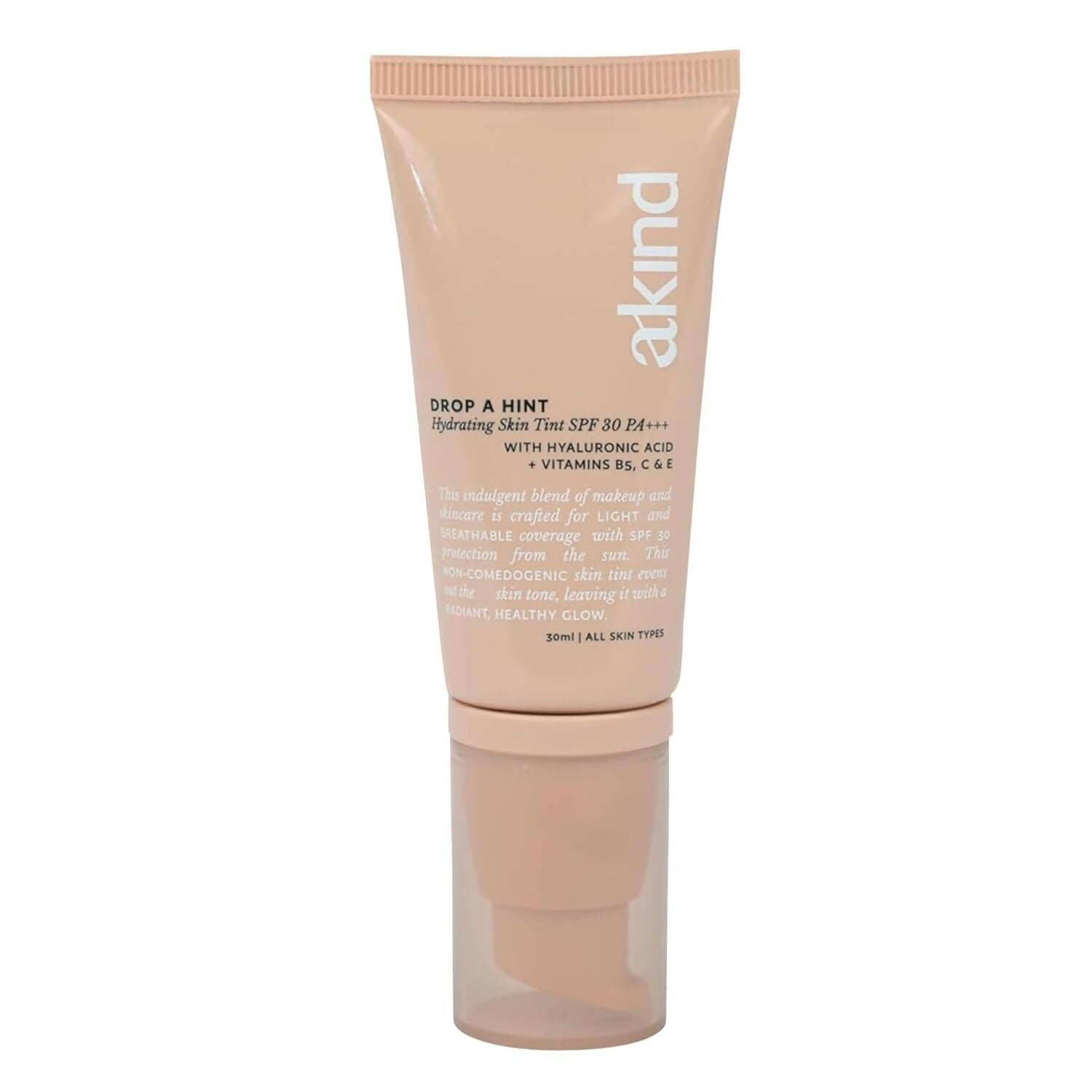 Akind Drop A Hint Hydrating Skin Tint Spf 30 Pa+++ Foundation - 180 Toffee