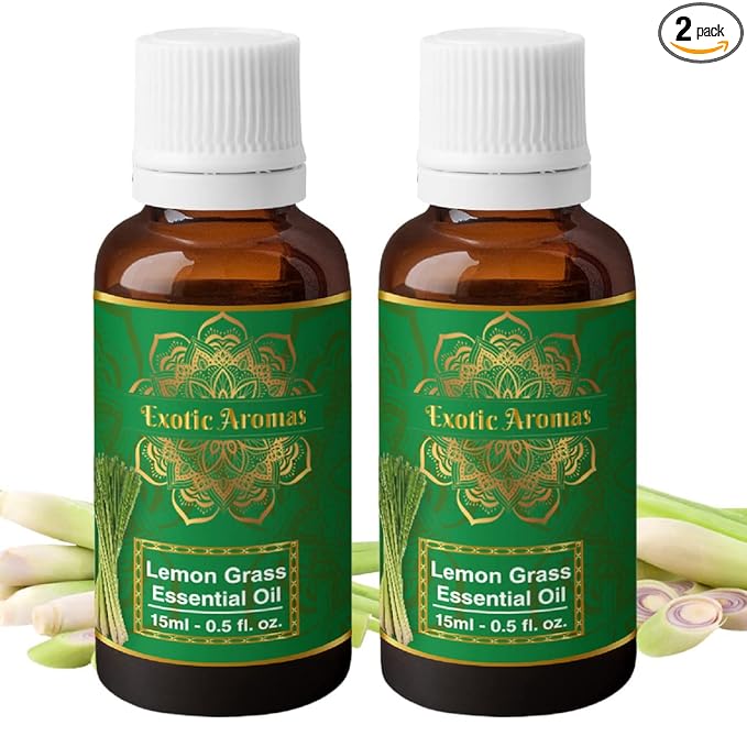 Exotic Aromas Lavender Essential Oil for Aroma Therapy, Stress Relief, Hair, Skin (15Ml + 15Ml) Pack of 2