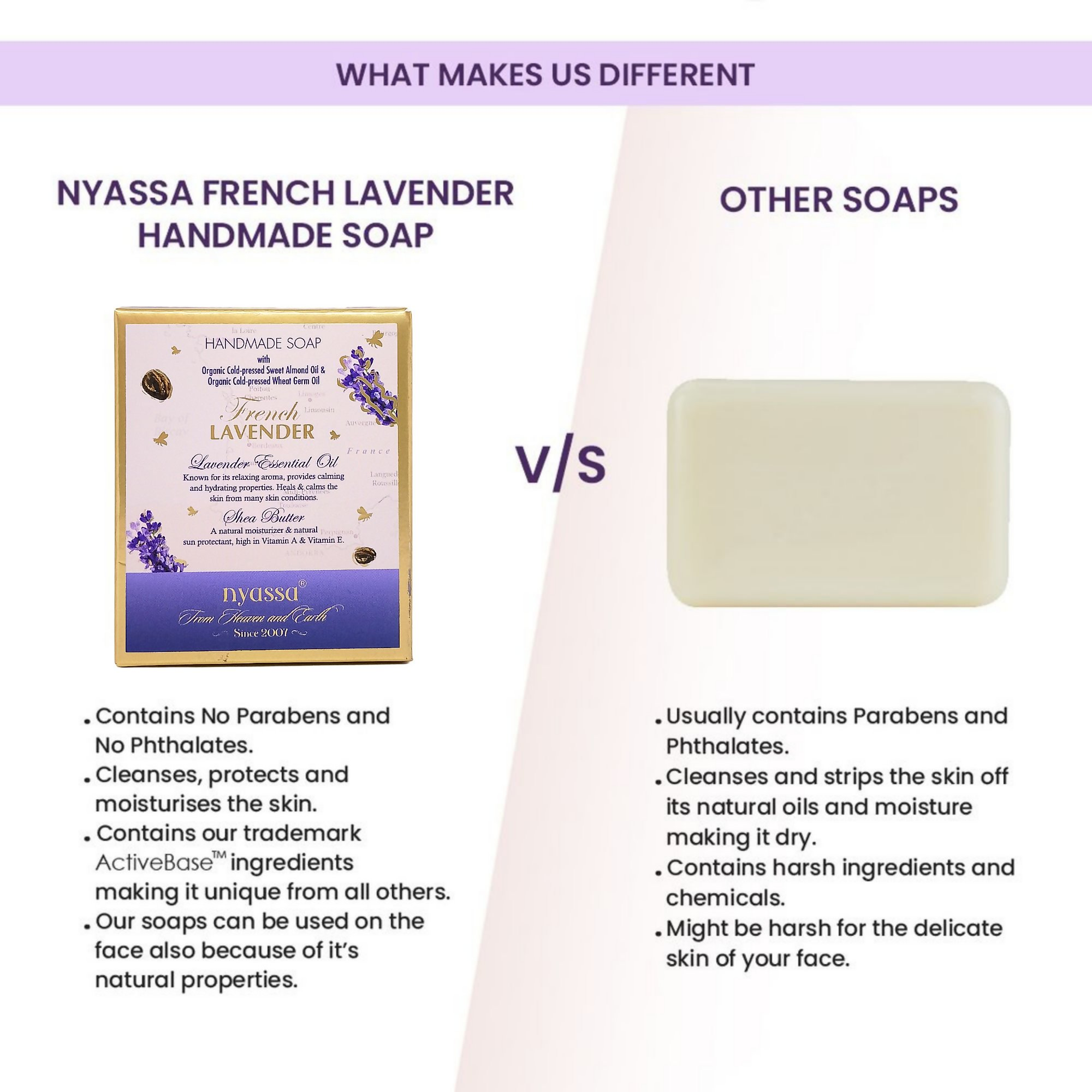 Nyassa Luxurious French Lavender Handmade Soap