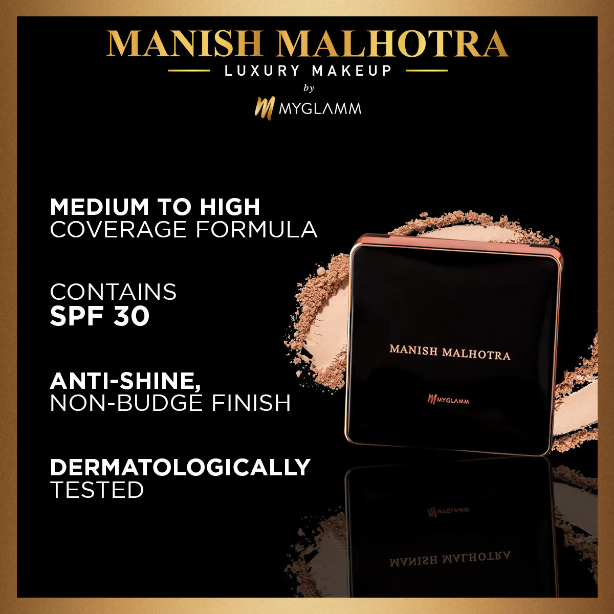MyGlamm Manish Malhotra Beauty Skin Awakening Compact - Warm Sepia