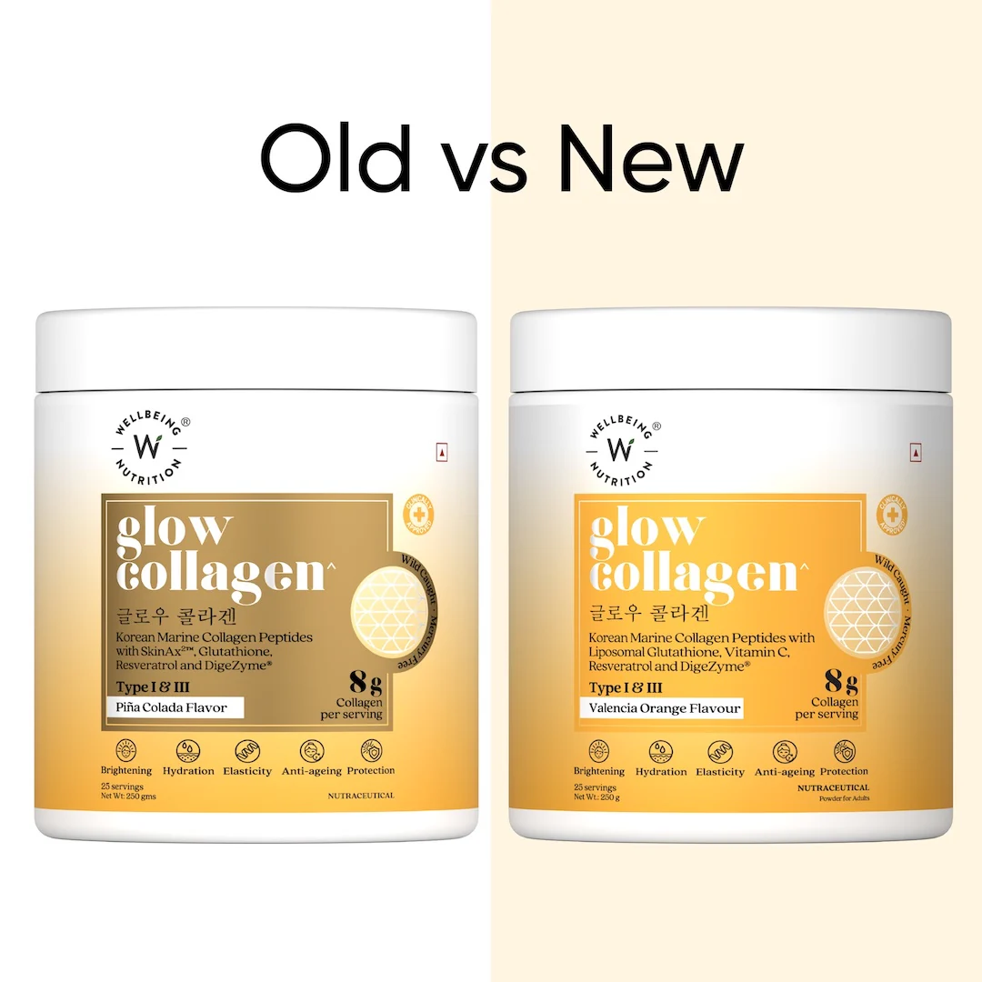 Wellbeing Nutrition Glow Korean Marine Collagen Peptides - Pina Colada Flavor