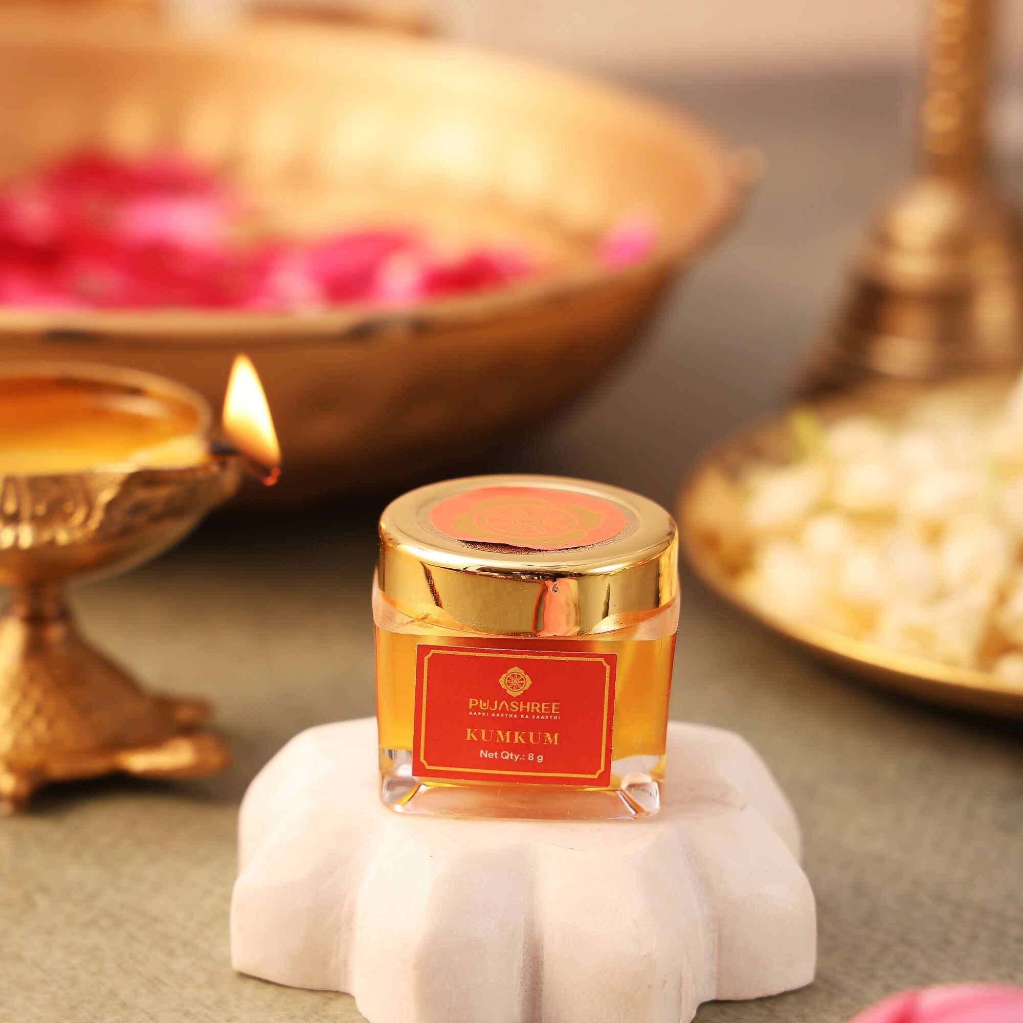 Pujashree KumKum – Pure Religious Tilak Powder for Daily Puja & Festivals