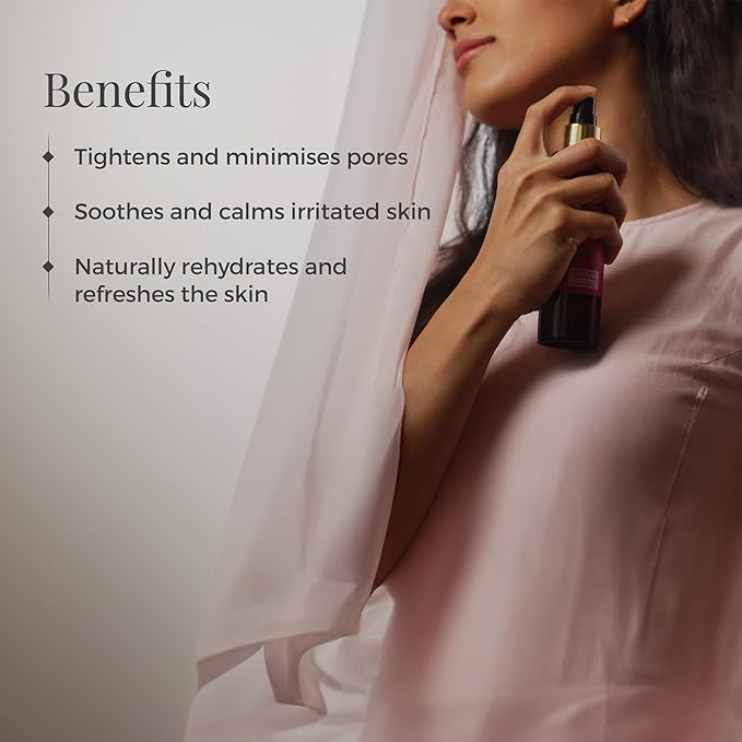 Forest Essentials Facial Tonic Mist with Pure Rosewater | Hydrating Steam Distilled Ayurvedic Toner for Fresh, Dewy Skin | Minimises Pores & Refreshes Skin