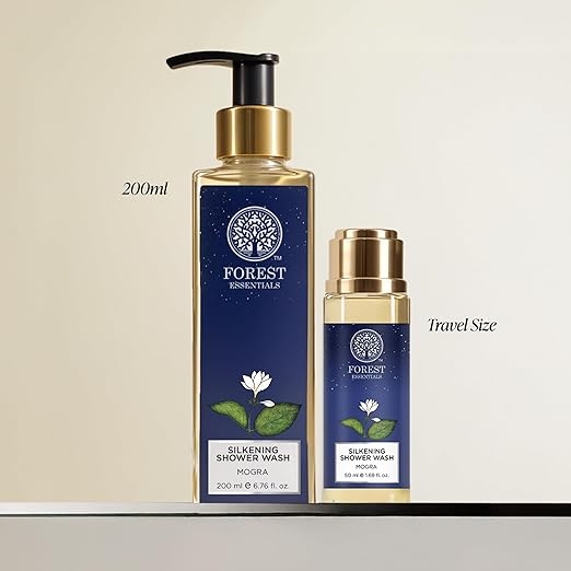 Forest Essentials Silkening Shower Wash Mogra - Ayurvedic Sulphate Free Shower Wash