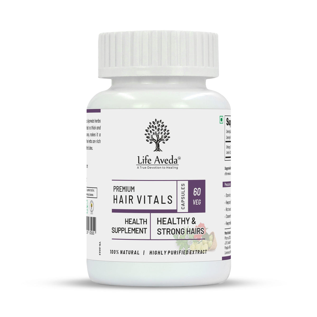 Life Aveda Premium Hair Vitals Veg Capsules