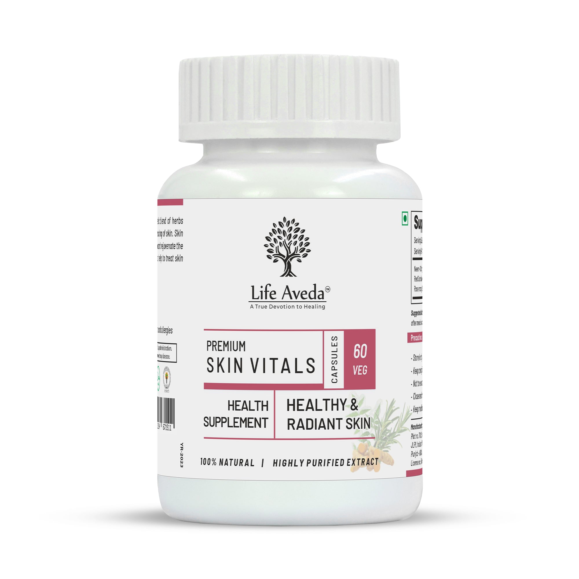 Life Aveda Premium Skin Vitals Veg Capsules