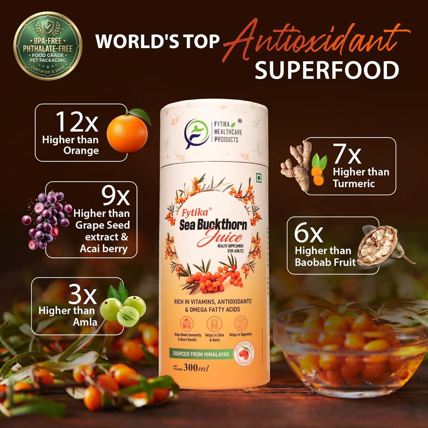 Fytika Sea Buckthorn Juice - 300 ML