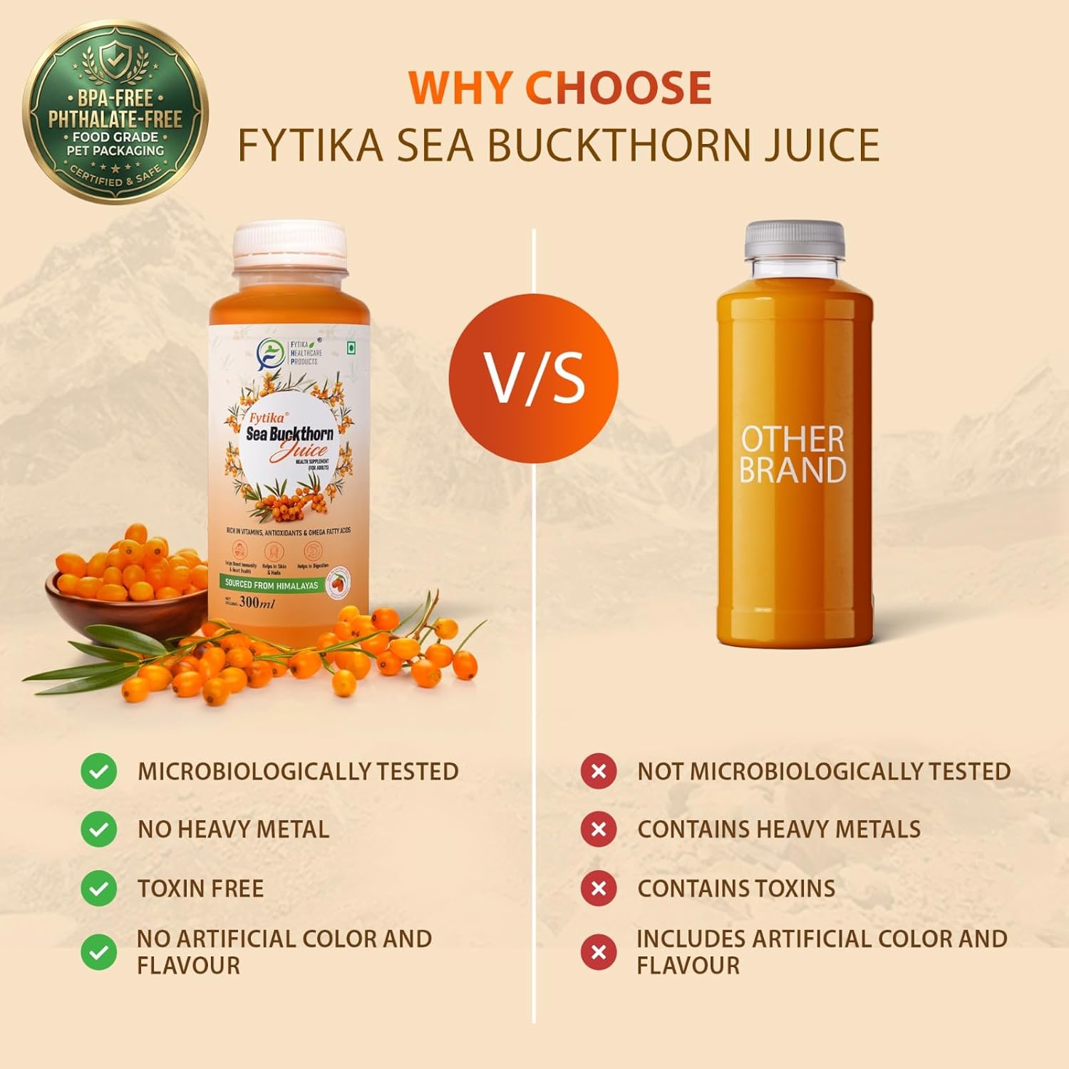 Fytika Sea Buckthorn Juice - 300 ML